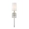 Z-Lite Ava 1 Light Wall Sconce, Brushed Nickel & White 804-1S-BN - alternate 3